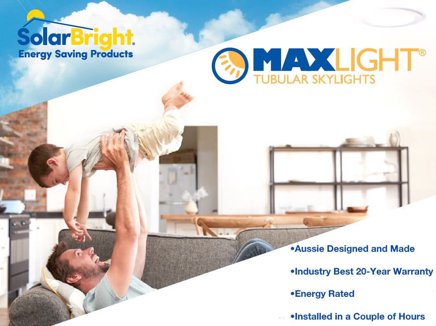 Aussie made MaxLight Skylights have and industry best warranty, are energy rated and can be installed in a couple of hours.