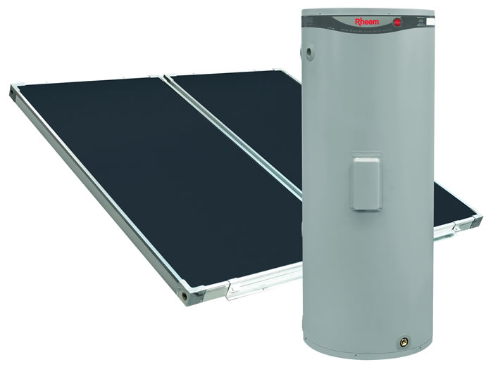 Rheem 511 Series Ground Mounted Solar Hot Water Heater with Electric Boost