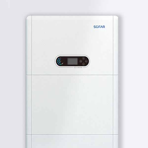 The Sofar PowerAll battery all-in-one styling with the inverter module integrated with 5kWh battery modules