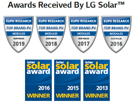 Awards Received by LG Solar